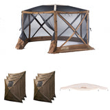 Clam Quick Set Escape Sky Screen Portable Gazebo, Wind and Sun Panel, Rain Fly - 149221