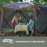 Clam Quick Set Escape Sky Screen Portable Camping Outdoor Gazebo Shelter, Brown - 129888