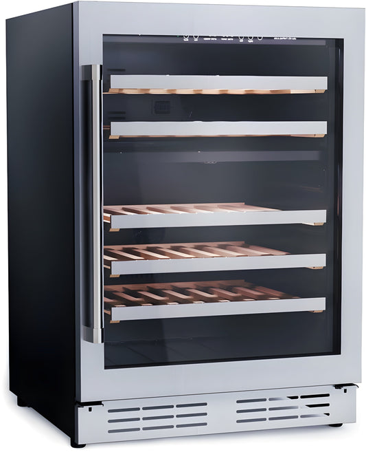 Elica -  Single Door, Dual Zone, Wine Cellar, 23 7/16" W x 22 7/16" D x 33-34" H, 4.8 cu/ft   - Undercounter Refrigerator | EWS52SS1