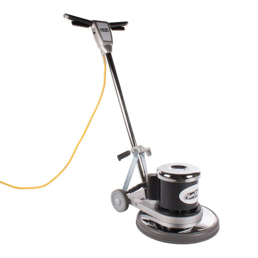 CleanFreak 17" Floor Buffer w/ Removable Handle, Chrome Polished Apron & Pad Driver - CPL-225FP-17-RH-CPA-CF