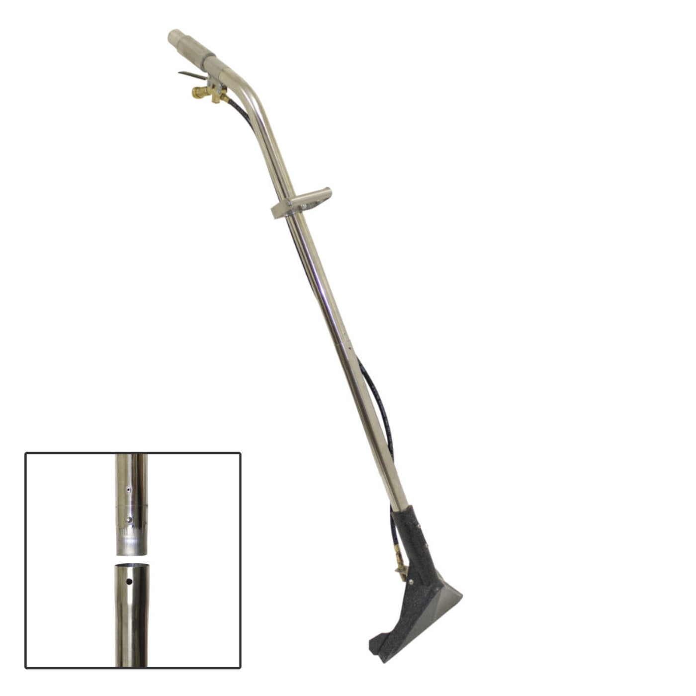 CleanFreak 12" Adjustable Glide 2-Piece Carpet Extractor Wand for High Pressure & Heat w/ 2 Jets - #01 Orifices - CPL-WFQ22T11001JG