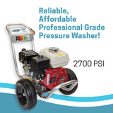 CleanFreak Honda GX200 Engine 3.0 GPM Pressure Washer (Gas) - 2,700 PSI - WET-CF2730HV