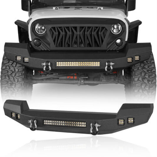 Hooke Road Full width CLIMBER Front Bumper(07-18 Jeep Wrangler JK) - HE.2052