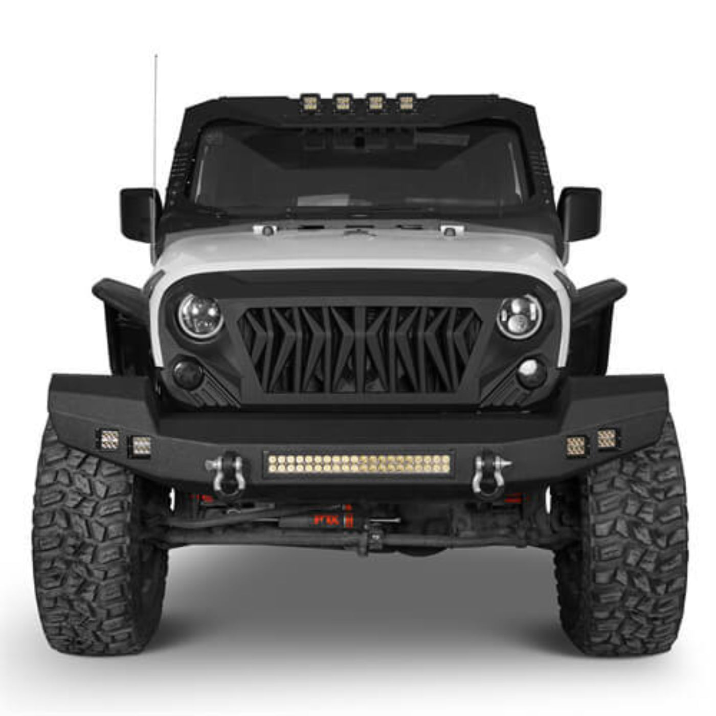 Hooke Road Full width CLIMBER Front Bumper(07-18 Jeep Wrangler JK) - HE.2052