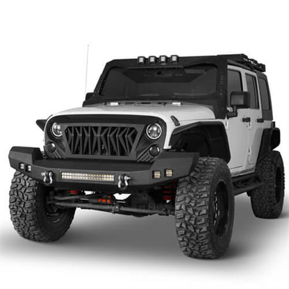 Hooke Road Full width CLIMBER Front Bumper(07-18 Jeep Wrangler JK) - HE.2052