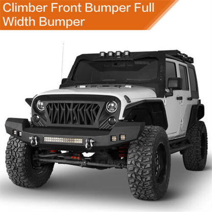 Hooke Road Full width CLIMBER Front Bumper(07-18 Jeep Wrangler JK) - HE.2052