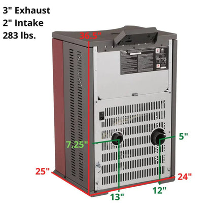 ComfortBilt Pellet Stove with Stainless Steel Trim - HP22N-Black-SS