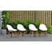 Midtown Concept Concarneu Side White Outdoor Dining Chair - 4PC - SC CON_SIDE PAR WHT