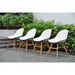 Midtown Concept Concarneu Side White Outdoor Dining Chair - 4PC - SC CON_SIDE PAR WHT