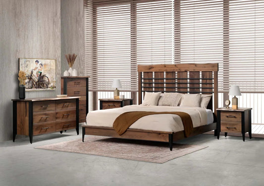 QW Amish Uptown Bed - 211B-LAHASKA-Q