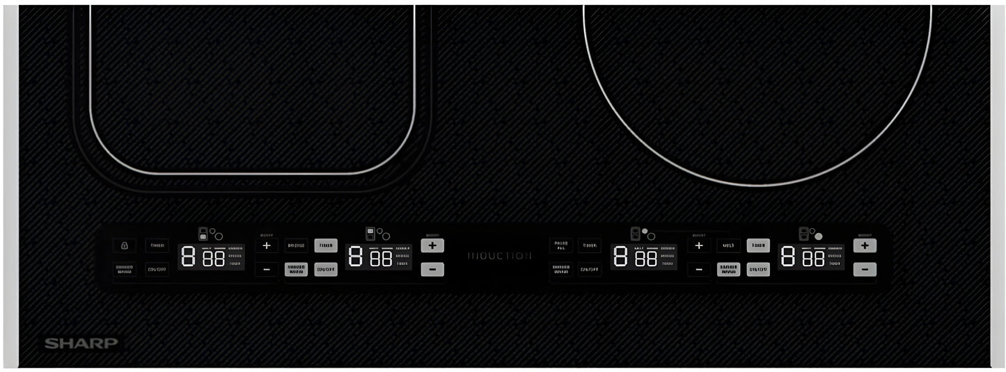 Sharp - 24 in. Induction Cooktop with Side Accessories - SCH2443GB