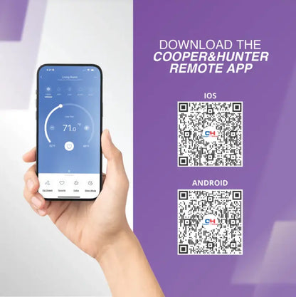 Cooper & Hunter MIA 6,000 BTU Single Zone Wall Mount, 115V, R454B - Ductless Mini Split Air Conditioner Heat Pump