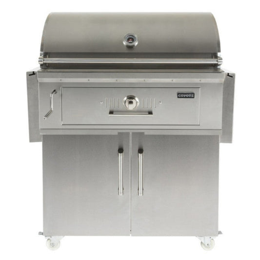 Coyote 36" Charcoal Grill With Cart - C1CH36+C1CH36CT