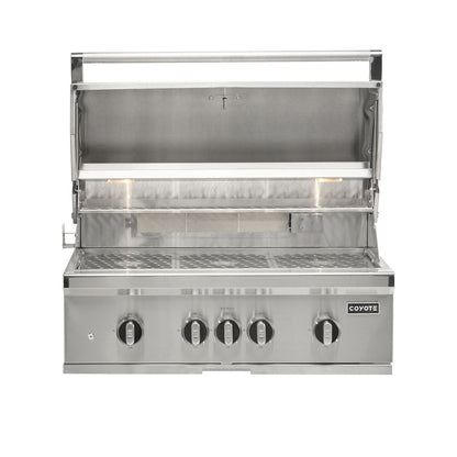 Coyote SL-Series 36" Gas Grill on Cart with Sear Zone & Rotisserie - C3SL36+C3S36CT