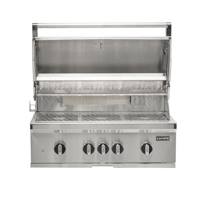 Coyote SL-Series 36" Gas Grill on Cart with Sear Zone & Rotisserie - C3SL36+C3S36CT
