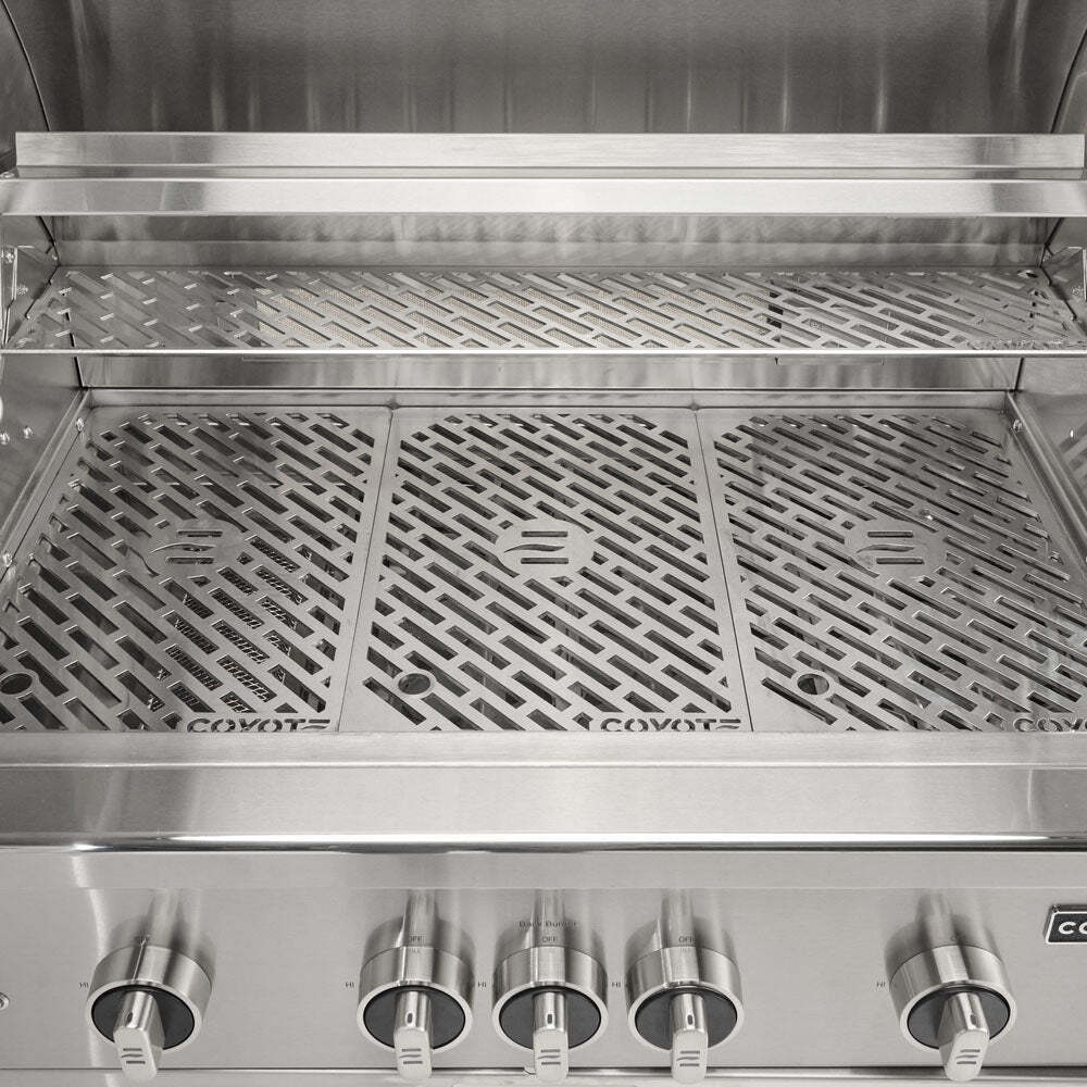 Coyote SL-Series 36" Gas Grill on Cart with Sear Zone & Rotisserie - C3SL36+C3S36CT