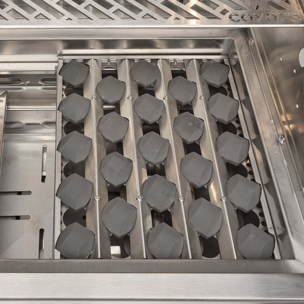 Coyote SL-Series 36" Gas Grill on Cart with Sear Zone & Rotisserie - C3SL36+C3S36CT