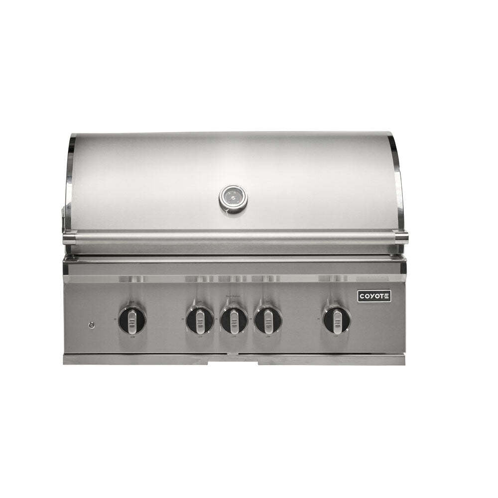 Coyote SL-Series 36" Gas Grill on Cart with Sear Zone & Rotisserie - C3SL36+C3S36CT