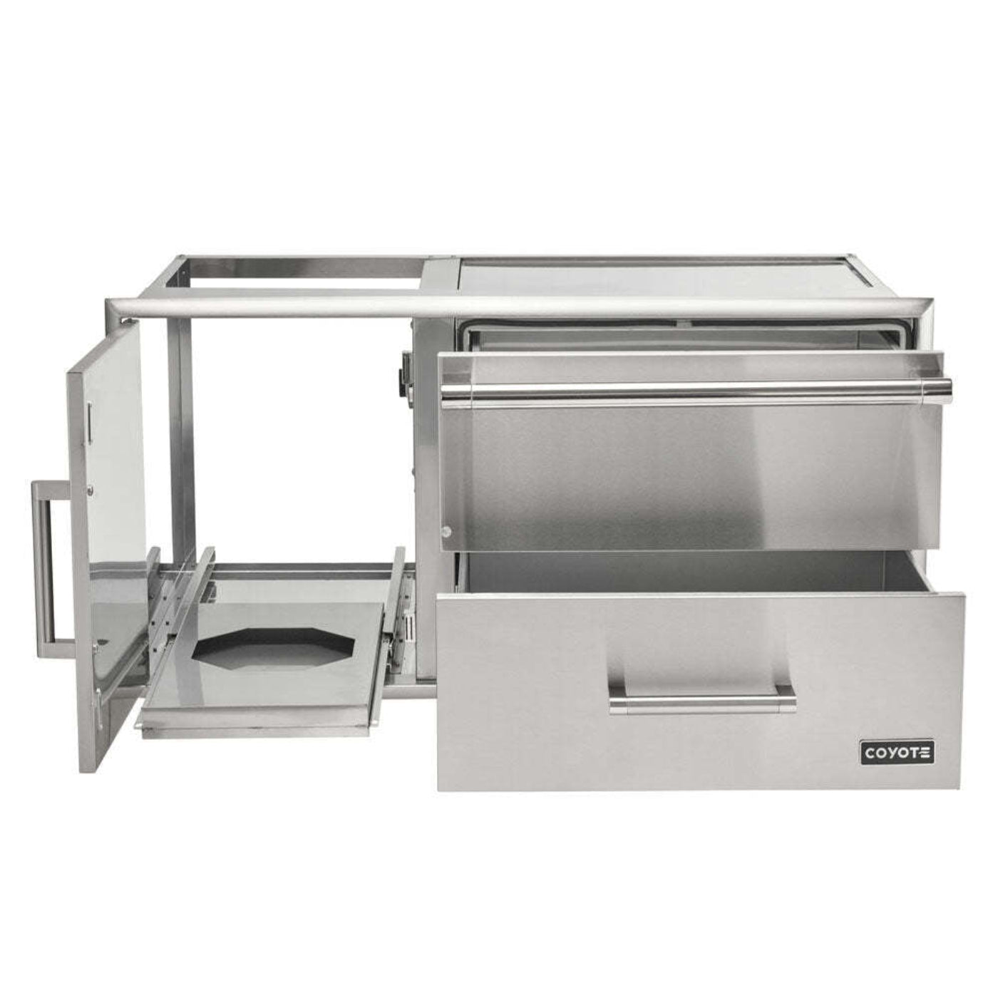 Coyote 42" Access Door With Storage & Warming Drawer Combo - C3-CDWD