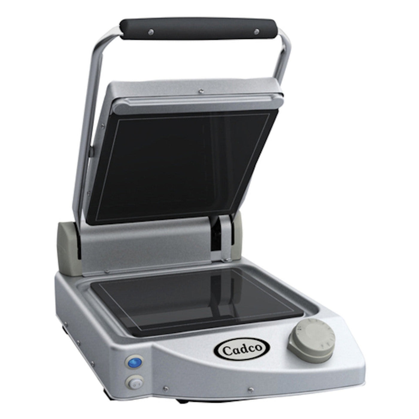 Cadco CPG-10F 13" Single Smooth-Top Clamshell Grill - CDCPG10F