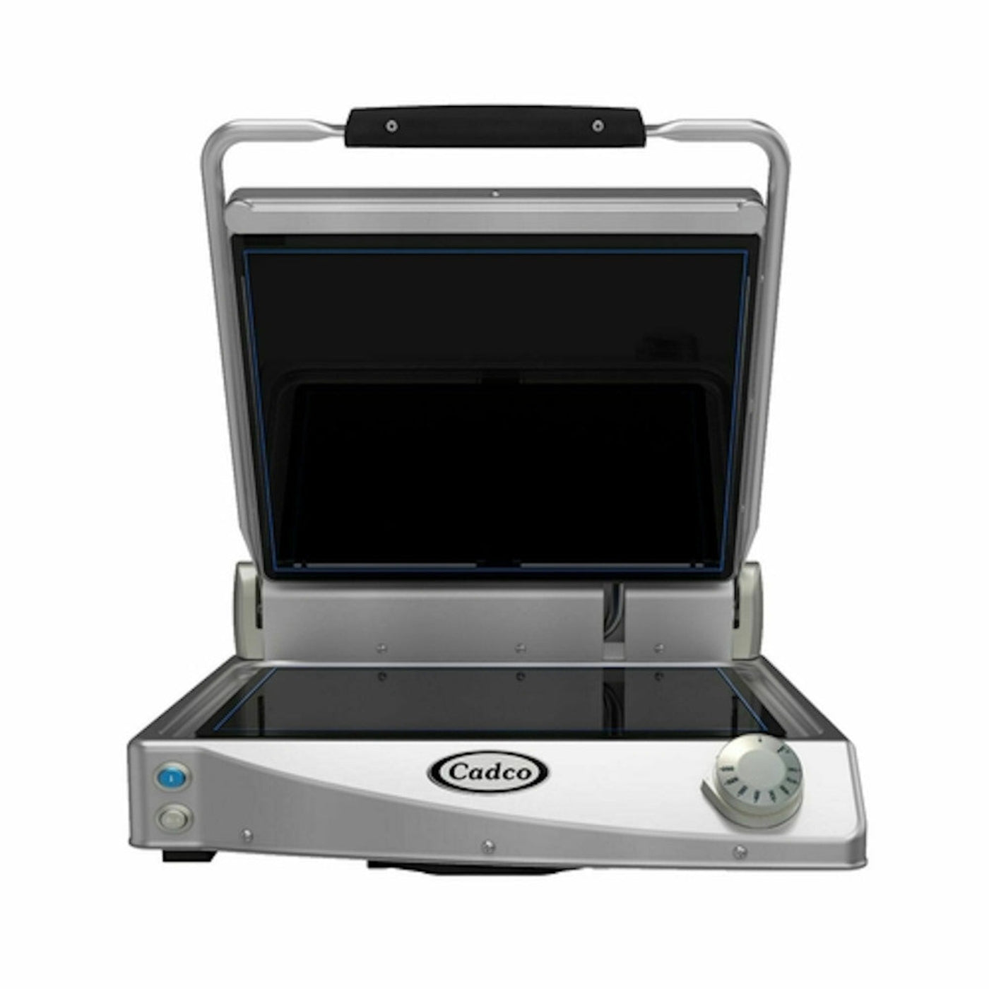 Cadco CPG-15F 15-3/4" Jumbo Single Smooth-Top Clamshell Grill - CDCPG15F