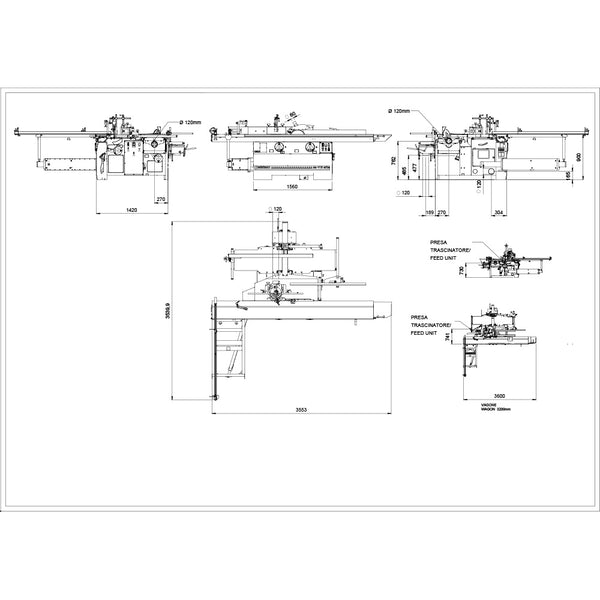 SCM Minimax Tersa Full Combination Machine 8.5' Slider -CU 410E-T