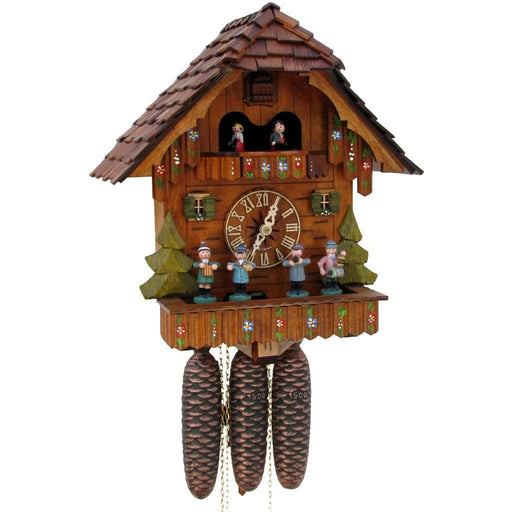 Sternreiter Musicians, Black Forest Musical Cuckoo Clock, Chalet, Whimsical Animation, Dancers - 8390