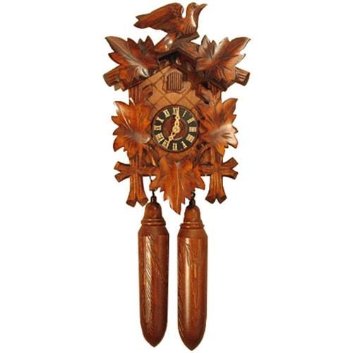 Sternreiter Bird and Leaf Black Forest Mechanical Cuckoo Clock - 8200S