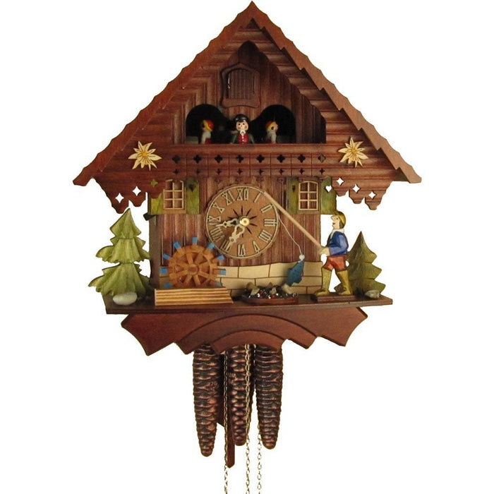 Sternreiter Fisherman Black Forest Mechanical Cuckoo Clock - 1383