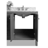 Ancerre Maili Bathroom Vanity with Sink and Carrara White Marble Top Cabinet Set - VTS-MAILI-48-W-CW - Backyard Provider