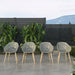 Midtown Concept Dian Oval Teak Table & 8 Nassau Grey Armchairs - DIANOV_8CANN_GR_LOT