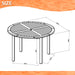 Midtown Concept Oldbury Table & 4 Oberon Grey Chairs With Cushions - OLDB_4OBE_GR