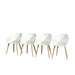 Midtown Concept Rinjani Rectangular Teak Table & Nassau White Armchairs - RINJ_4CANN_WH_LOT