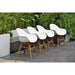 Midtown Concept Concarneu Arm Outdoor Dining Chair - 4PC - SC CON_ARM PAR WHT