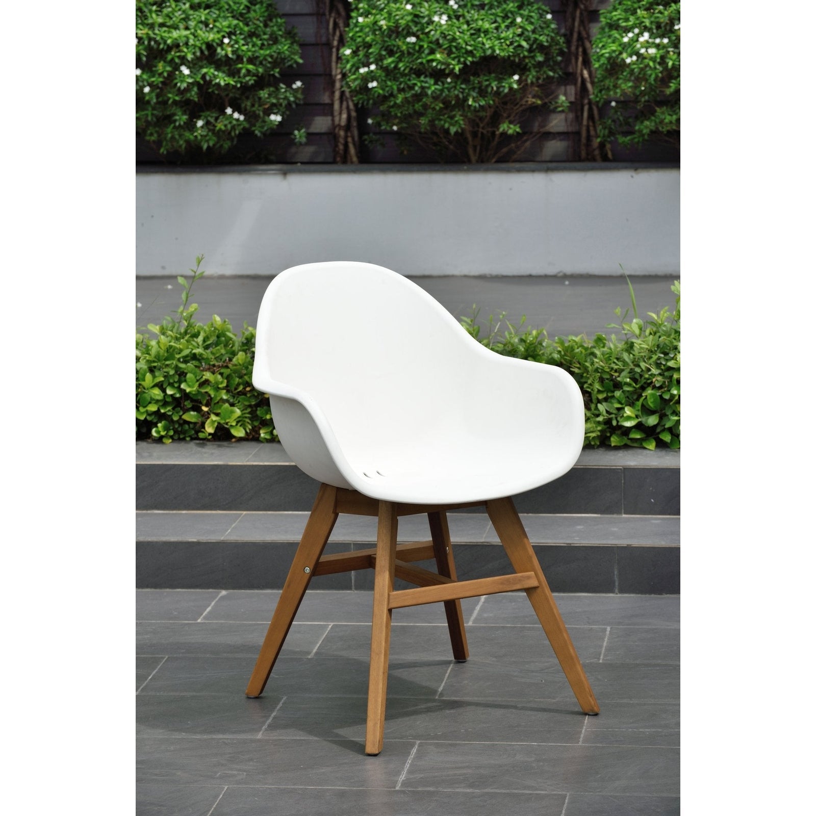 Midtown Concept Singapore Table & 6 Concarnau Arm Chairs - SINGAP_6CONCARMWH