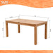 Midtown Concept Rinjani Rectangular Teak Table & Oberon Grey Chairs With Cushions - RINJ_4OBE_GR