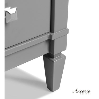 Ancerre Kayleigh Bathroom Vanity with Sink and Carrara White Marble Top Cabinet Set - VTS-KAYLEIGH-48-W-CW - Backyard Provider
