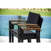 Midtown Concept Klarion Teak Table & Vera Stacking Armchair - Teak Finish - KLARION_6VERAARM