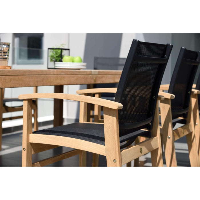 Midtown Concept Klarion Teak Table & Fortuna Arm Chairs - KLARION_6FORT