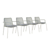 Midtown Concept Oldbury Table & 4 Oberon Grey Chairs With Cushions - OLDB_4OBE_GR