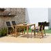 Midtown Concept Orlando Rectangular Teak Finish Table & Manhattan Black Carver Easy Armchair - ORLAN_4MANHA