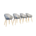 Midtown Concept Orlando Teak Finish Table & Nassau Grey Armchairs - ORL_4CANN_GR_LOT-1