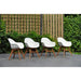 Midtown Concept Concarneu Arm Outdoor Dining Chair - 4PC - SC CON_ARM PAR WHT