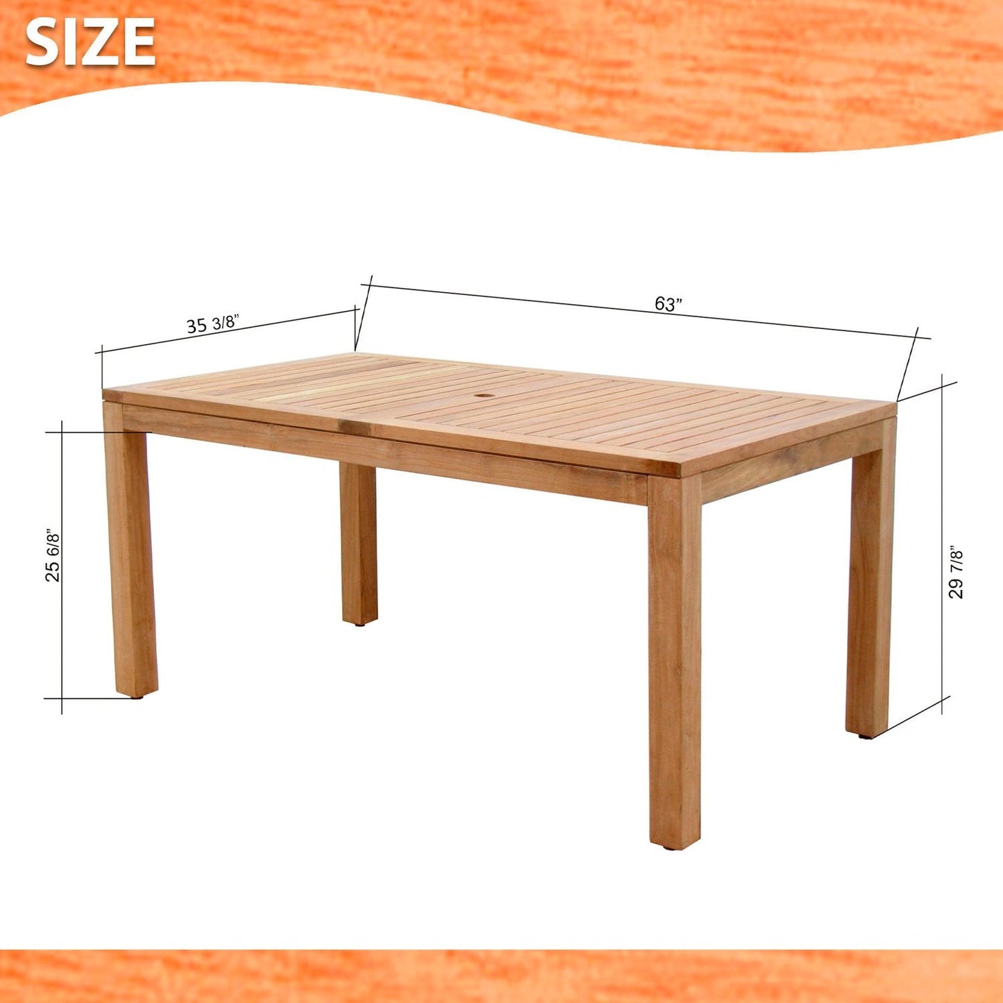Midtown Concept Rinjani Rectangular Teak Table & Nassau White Armchairs - RINJ_4CANN_WH_LOT