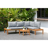 Midtown Concept Griffin Sectional Seating Set With Grey Cushions - SC GRIFFIN_SECT_MUB_GR