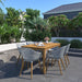 Midtown Concept Orlando Teak Finish Table & Nassau Grey Armchairs - ORL_4CANN_GR_LOT-1