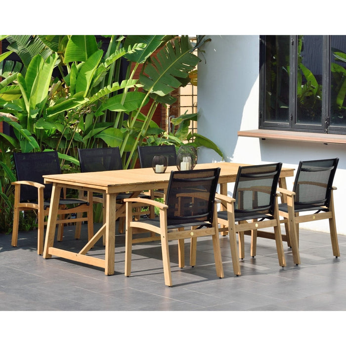 Midtown Concept Klarion Teak Table & Fortuna Arm Chairs - KLARION_6FORT