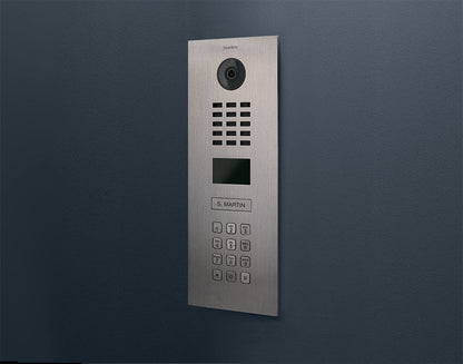 DoorBird D2101KV IP Video Intercom, 1 Call Button in Black Red, RAL 3007