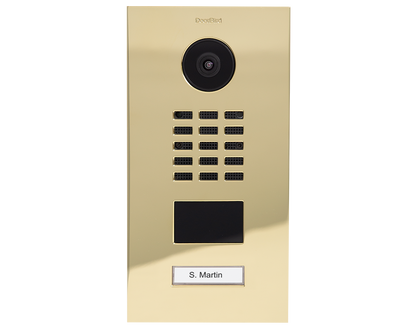 DoorBird D2101V IP Video Door Station, 1 Call Button in Brass