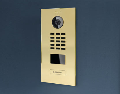 DoorBird D2101V IP Video Door Station, 1 Call Button in Brass